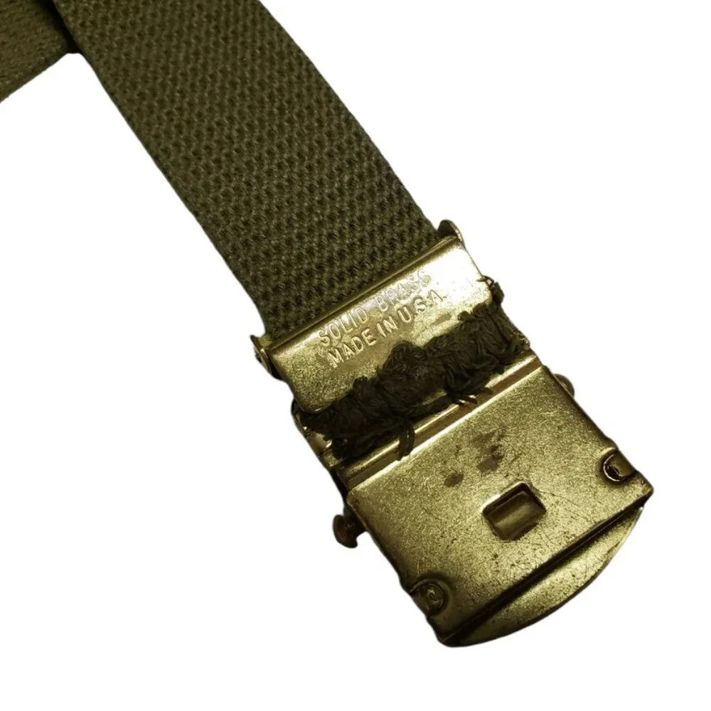 Boy Scouts America brass buckle & belt . made in USA
